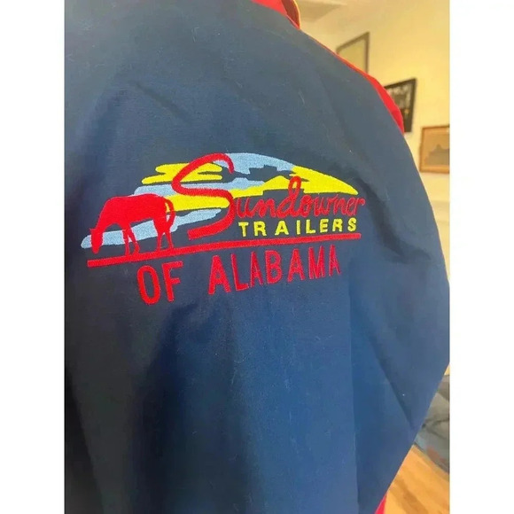 DUNBROOKE vintage COLORBLOCK JACKET SUNDOWNERS WOMENS XL - Picture 3 of 8